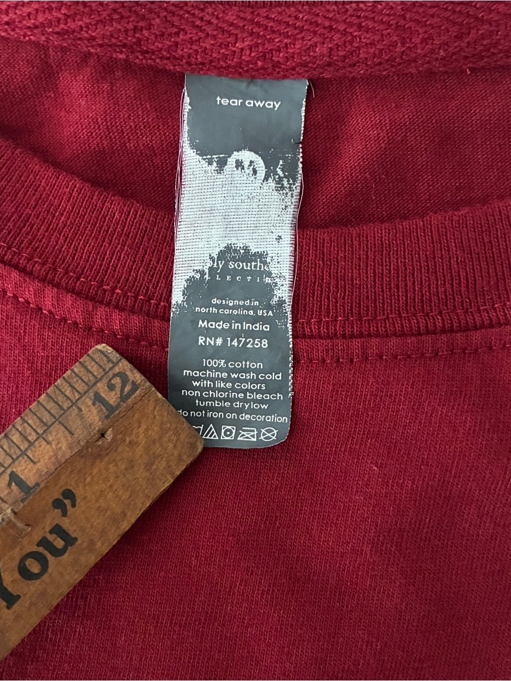 Simply Southern Dark Red Long Sleeve Graphic Shirt Size M Gingerbread Christmas - Picture 8 of 10